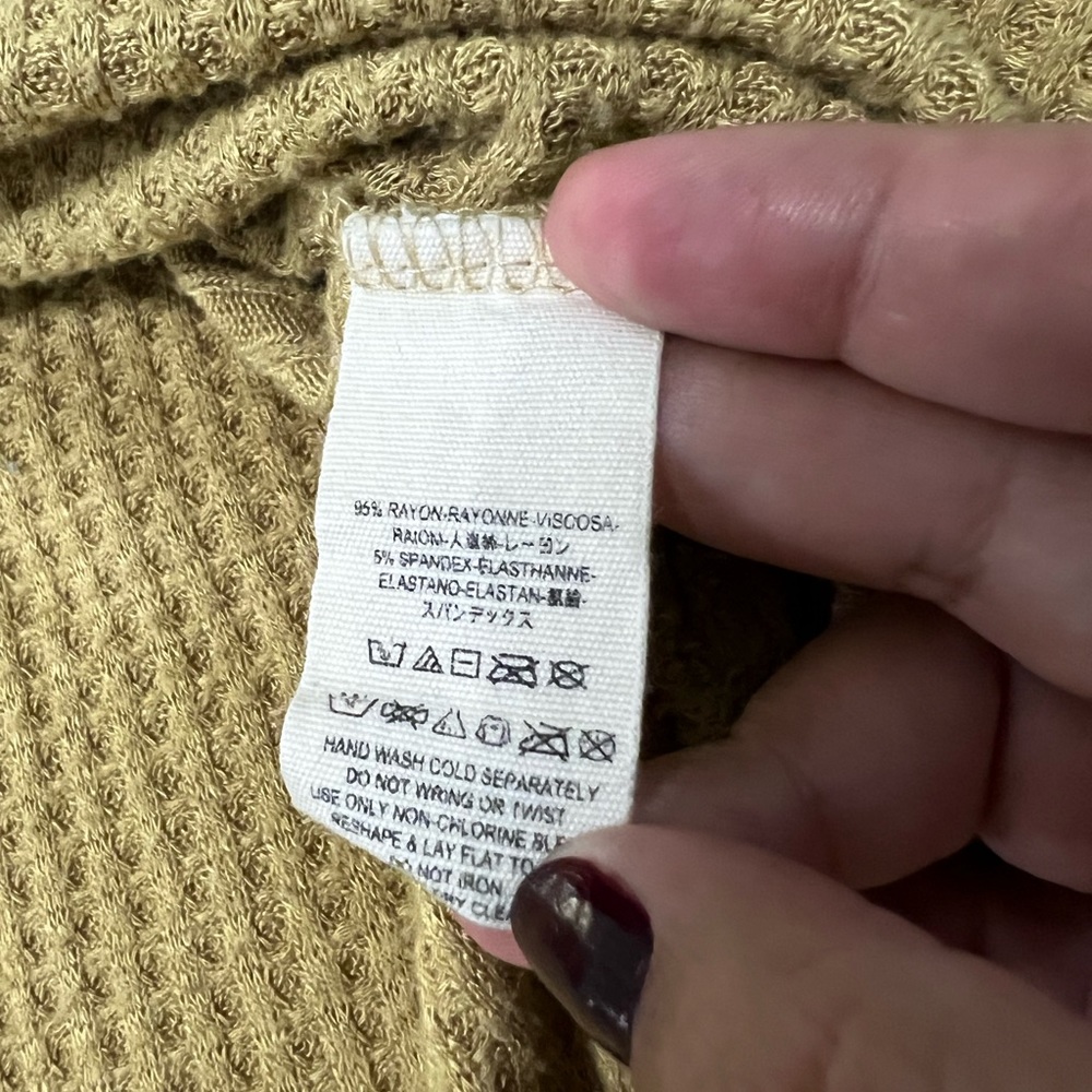 FREE PEOPLE Ventura Waffle Print Top - Picture 5 of 7